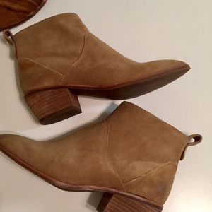 Sole Society Booties, Tan Suede